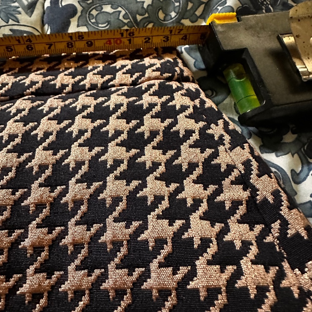 Ann Taylor Houndstooth dark blue and gold - Picture 4 of 4